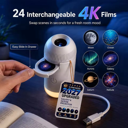 360° Rotating Galaxy Projector