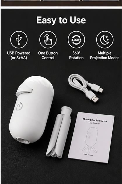 360° Rotating Galaxy Projector